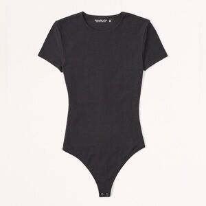 Abercrombie Black Short Sleeve Bodysuit